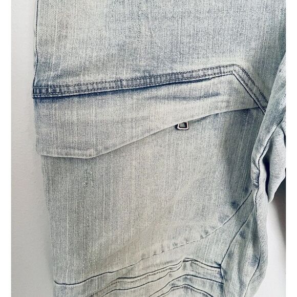 Smoke Rise Slim Fit Mens Bike Jeans Punk Funky Contemporary Casual Size 38/32 - Picture 7 of 9